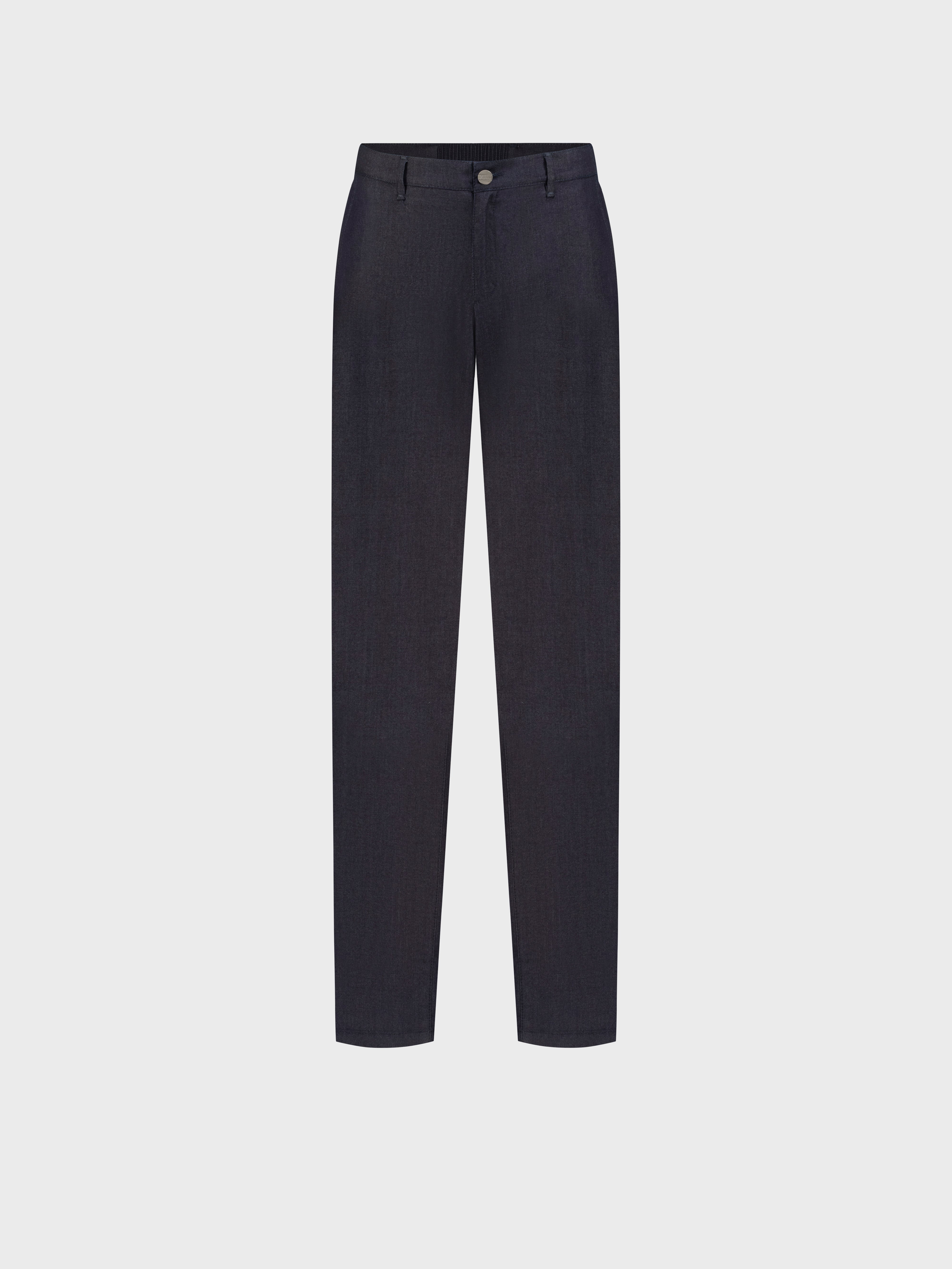 ZILLI "Lettering" Denim Cotton Trousers - Blue Navy