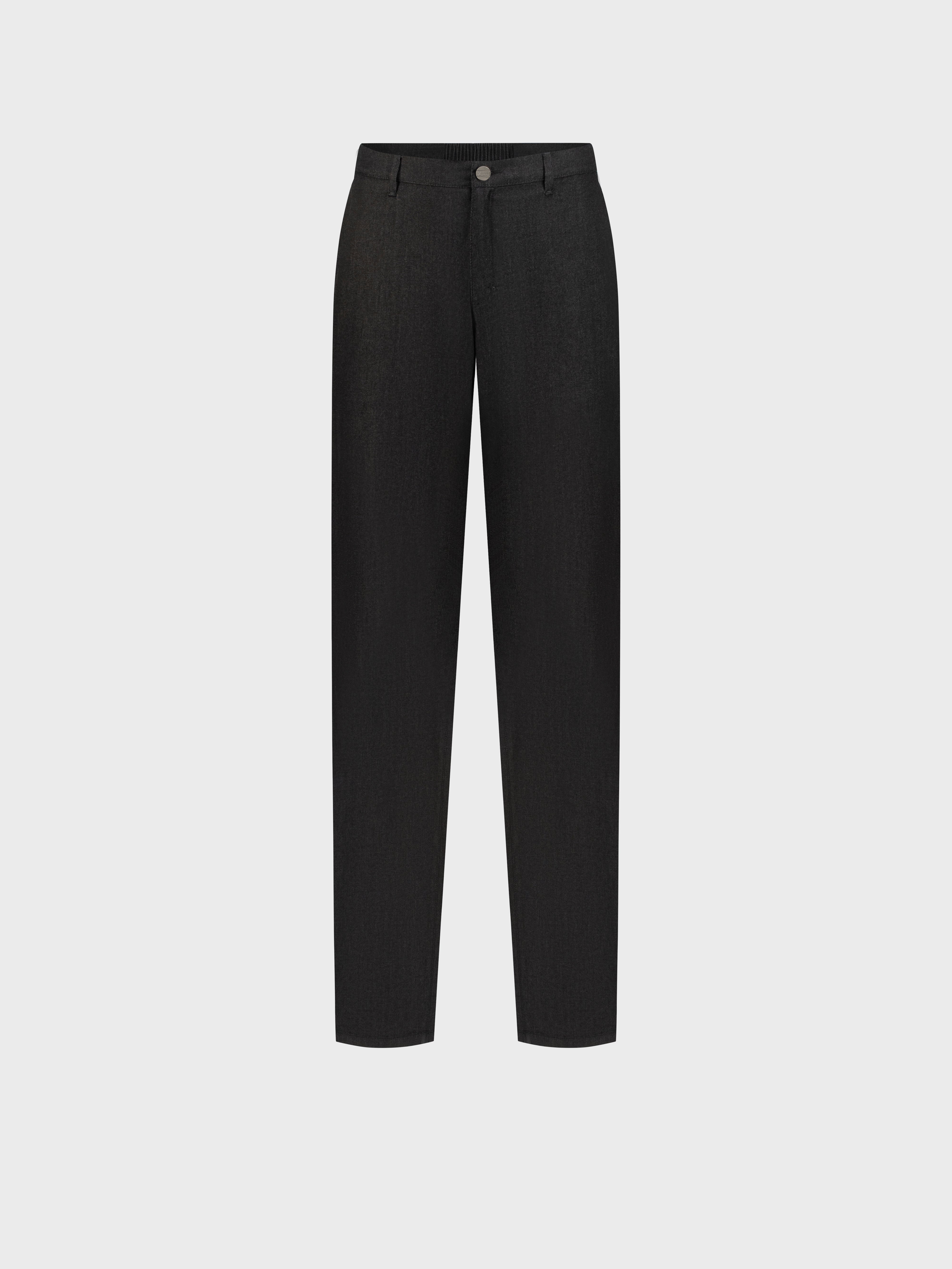 ZILLI "Lettering" Denim Cotton Trousers - Black