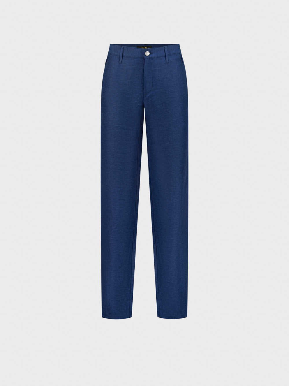 Slim Fit Linen Trousers - Blue Royal