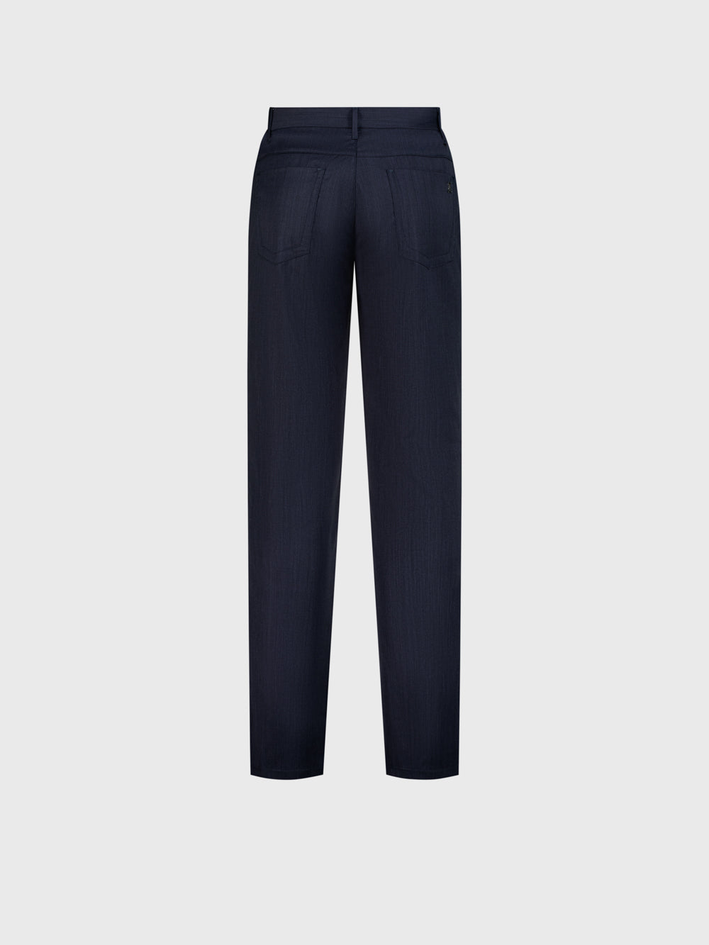 Slim Fit Virgin Wool Trousers - Blue