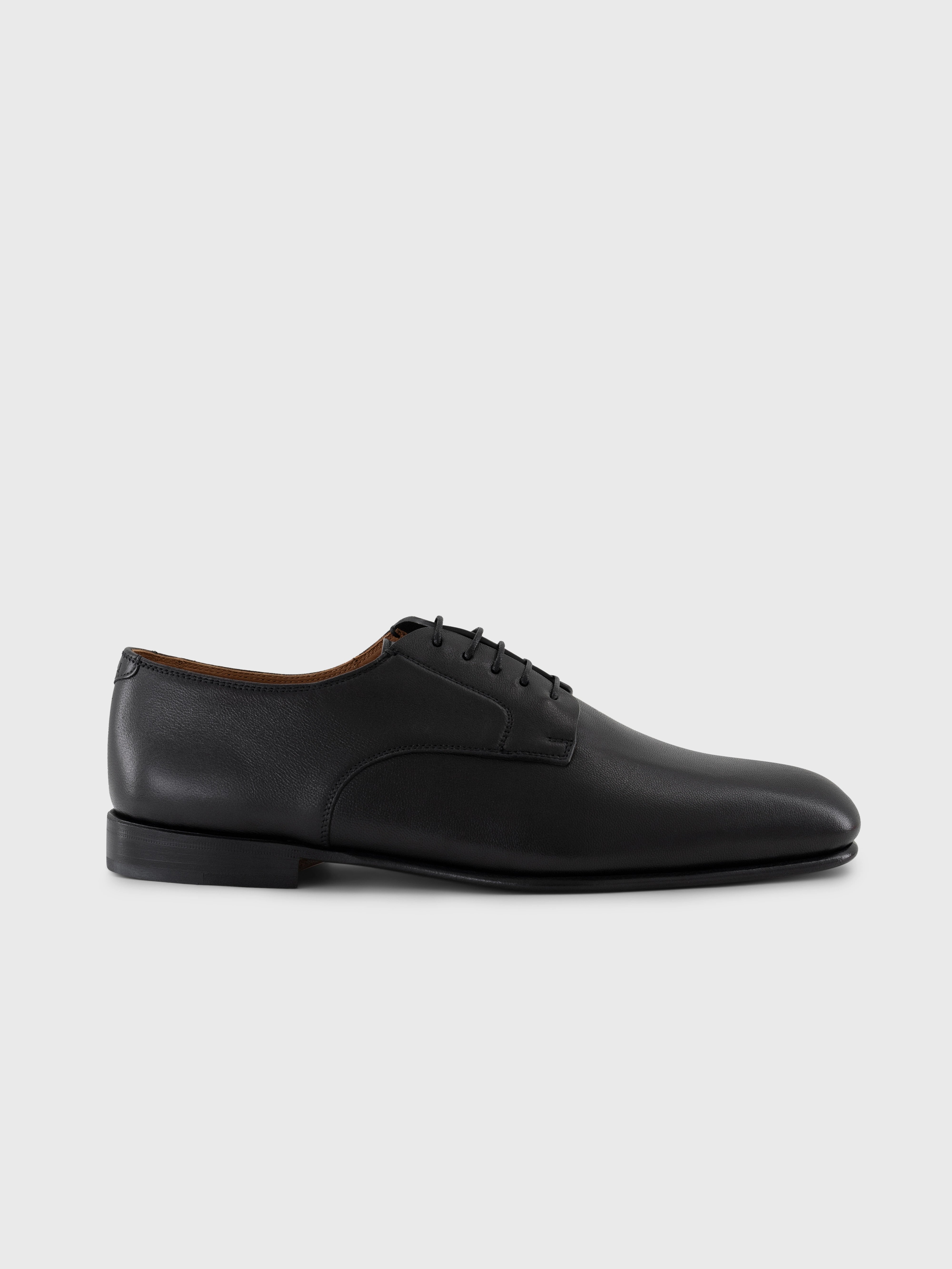 Lace-Up Derby Shoes - Black