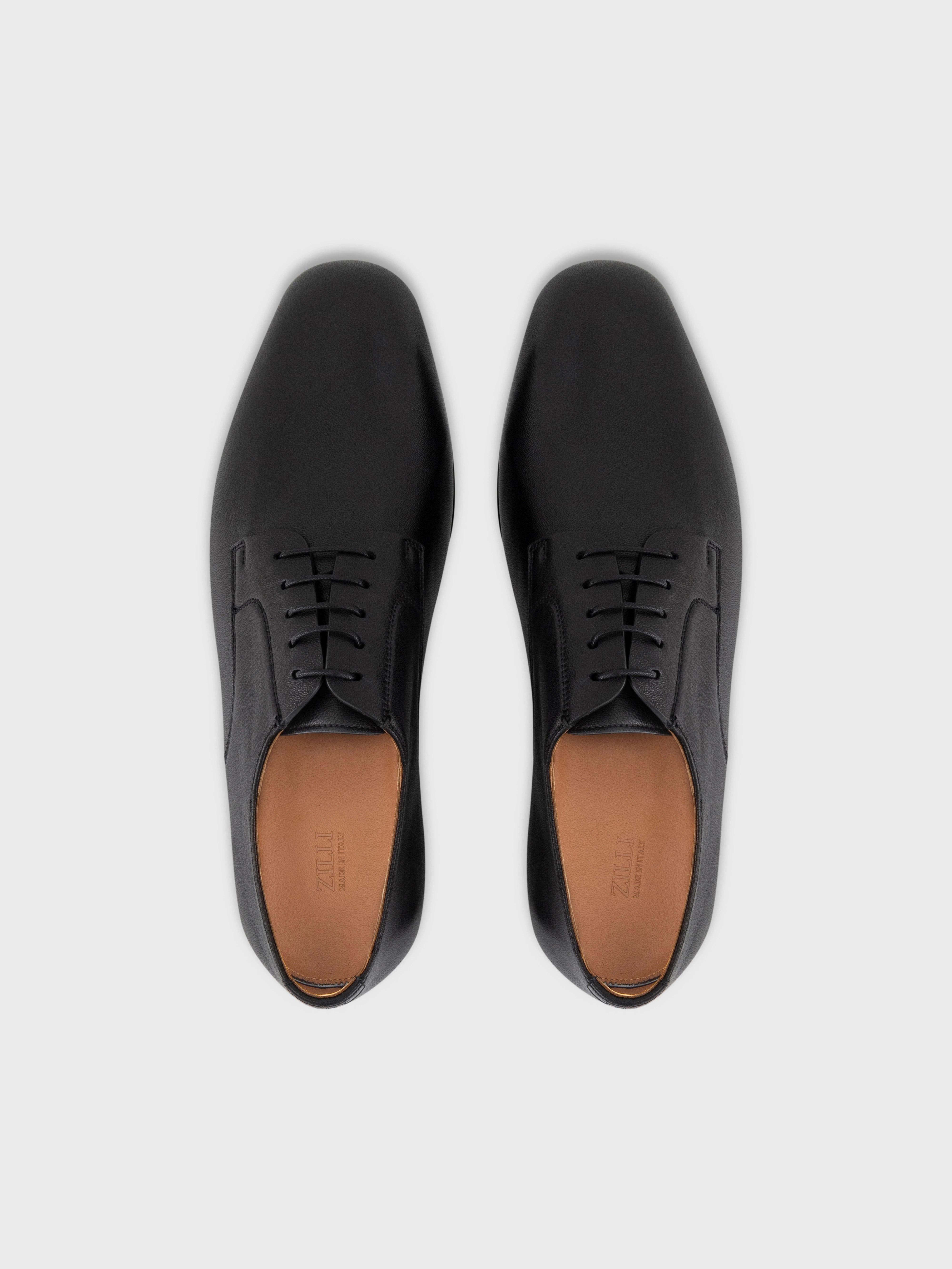 Туфли-дерби на шнурках — черные