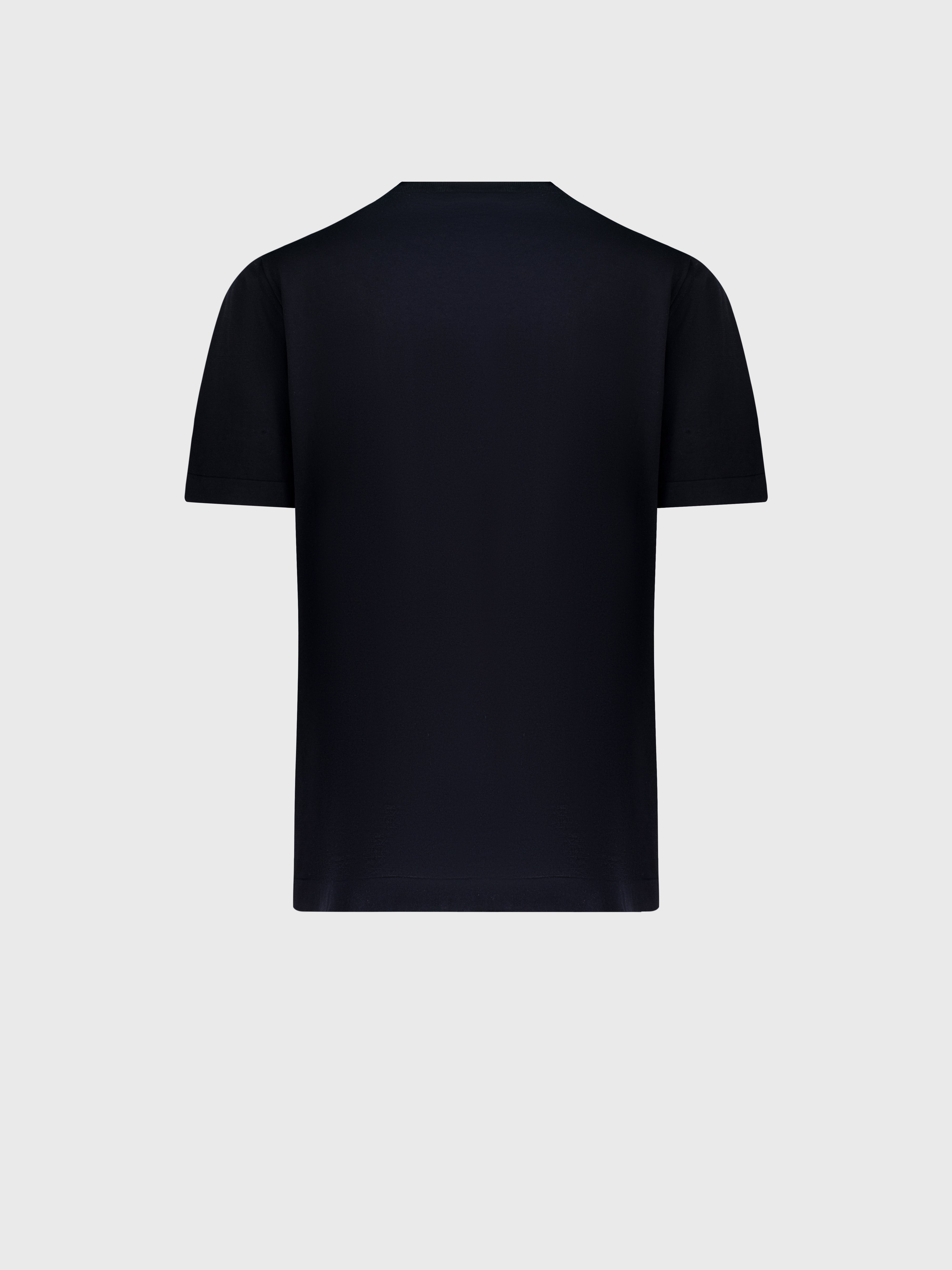"Big Lion" Embroidery Cotton Shirt - Blue Navy