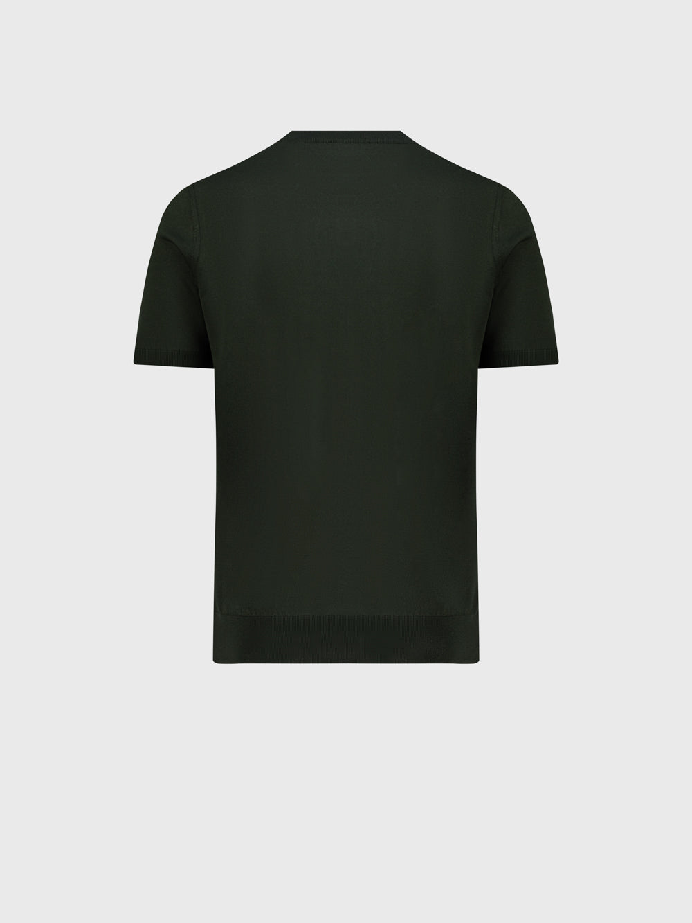 "Micro Lozenges" Silk Knit Shirt - Dark Green