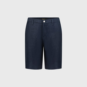 Linen Bermuda Shorts - Blue Navy