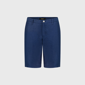 Linen Bermuda Shorts - Blue Royal