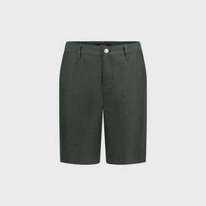 Linen Bermuda Shorts - Deep Military