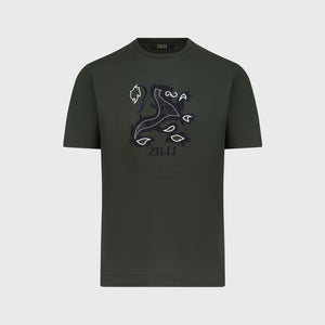 Logo-Embroidered T-Shirt - Deep Military