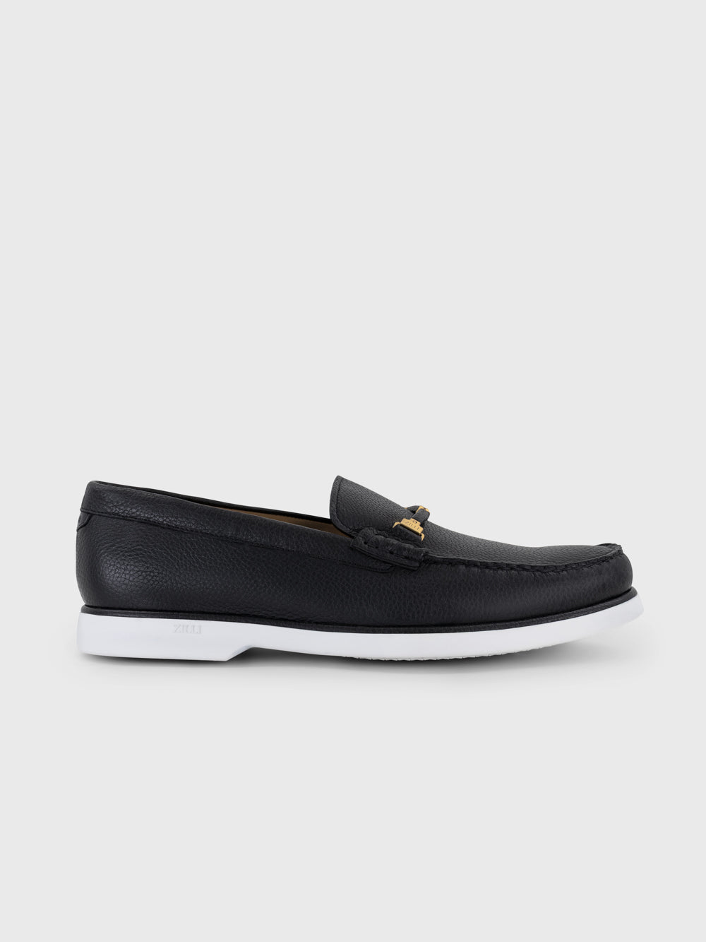 Slip-On Leather Sneakers - Black