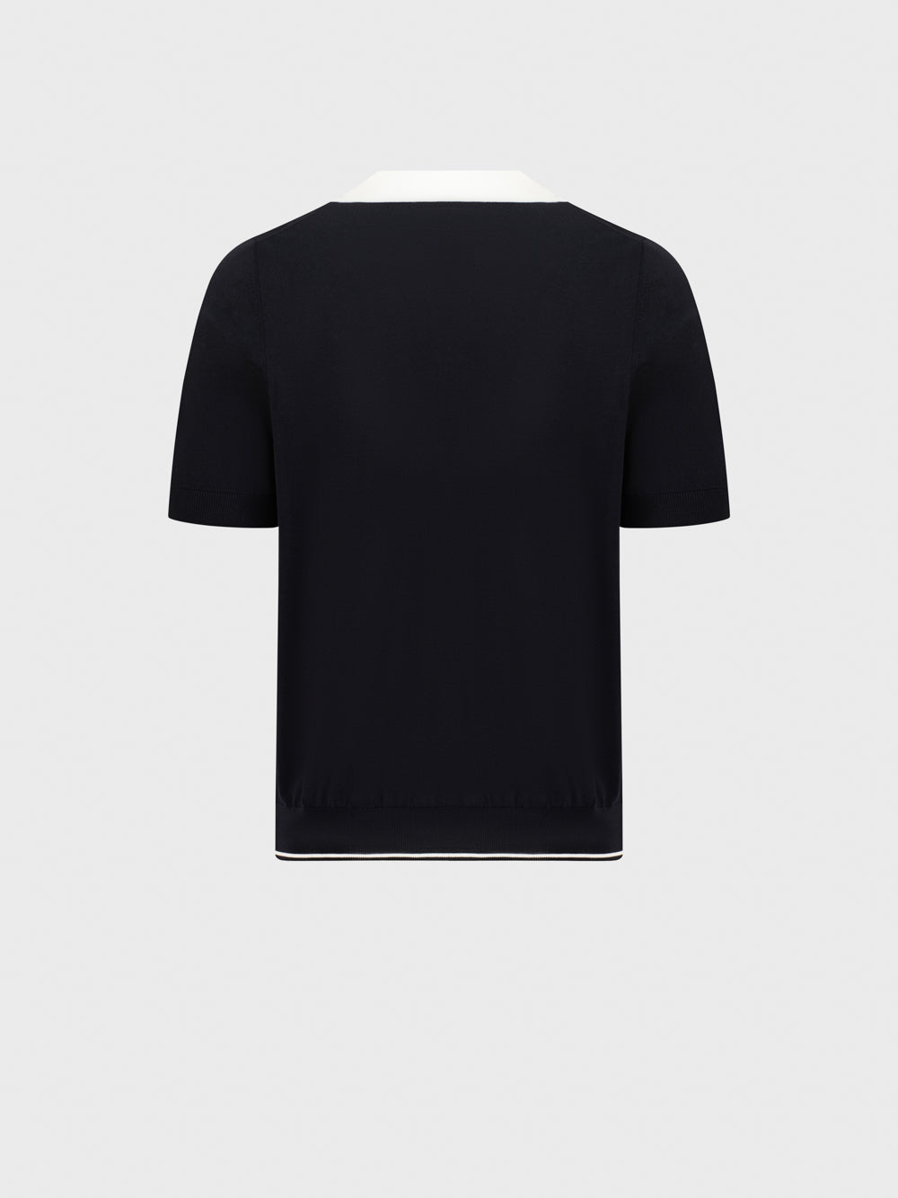 Geometric Pattern Polo Shirt - Blue Navy