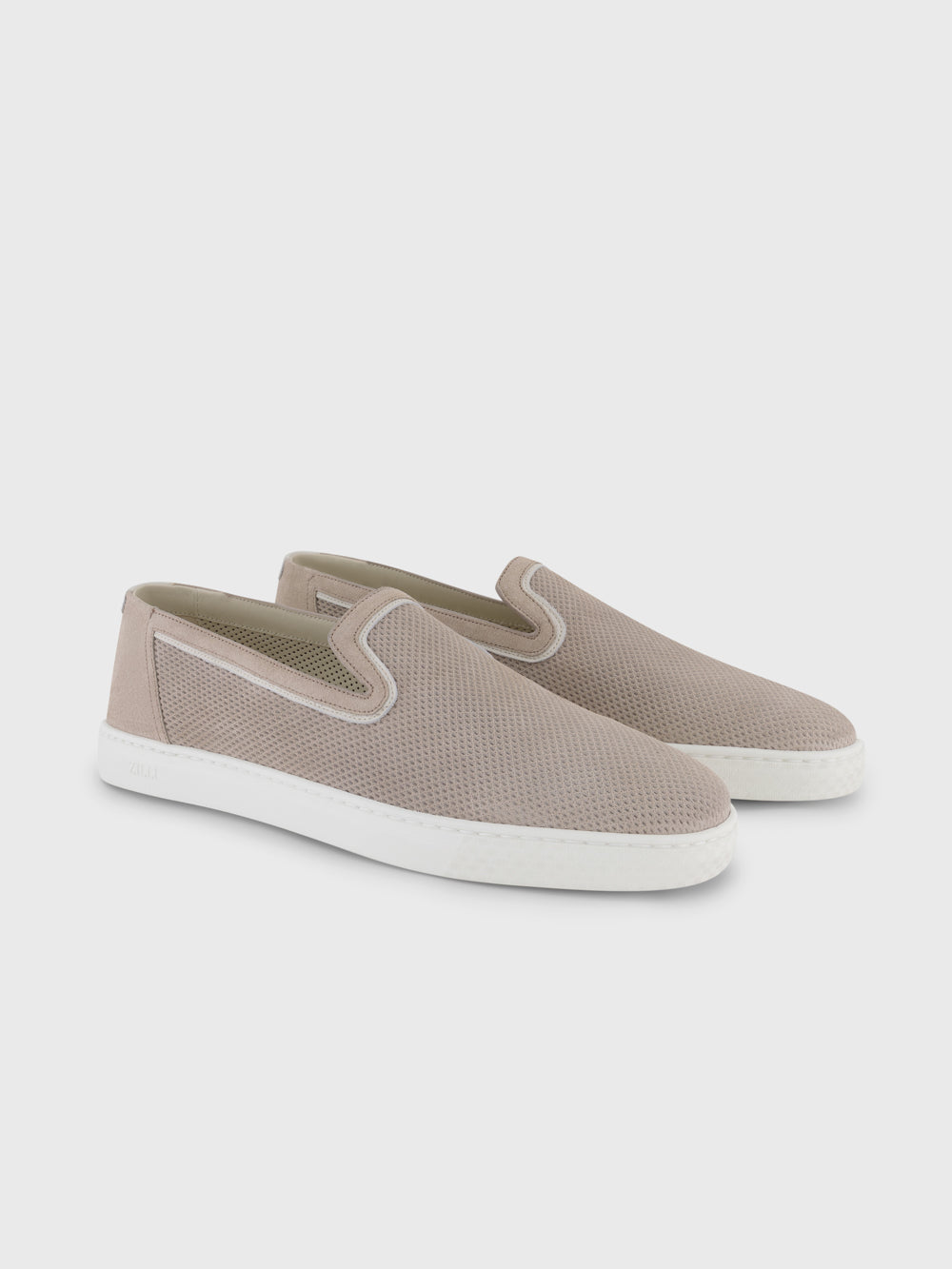 Suede Slip-On Sneakers - Stone