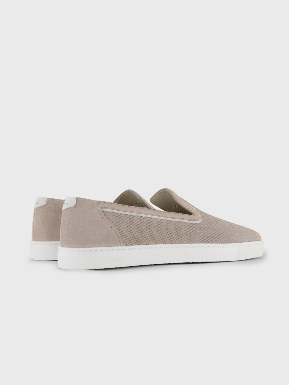 Suede Slip-On Sneakers - Stone