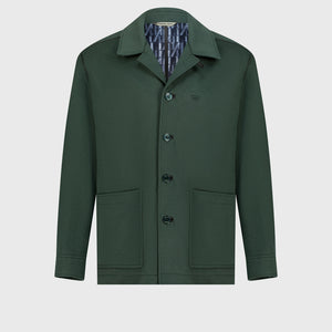 Buttoned Jacket with Dual-Tone Branded Buttons - Dark Sage