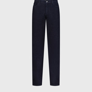 Cotton-Blend Jeans - Blue Navy