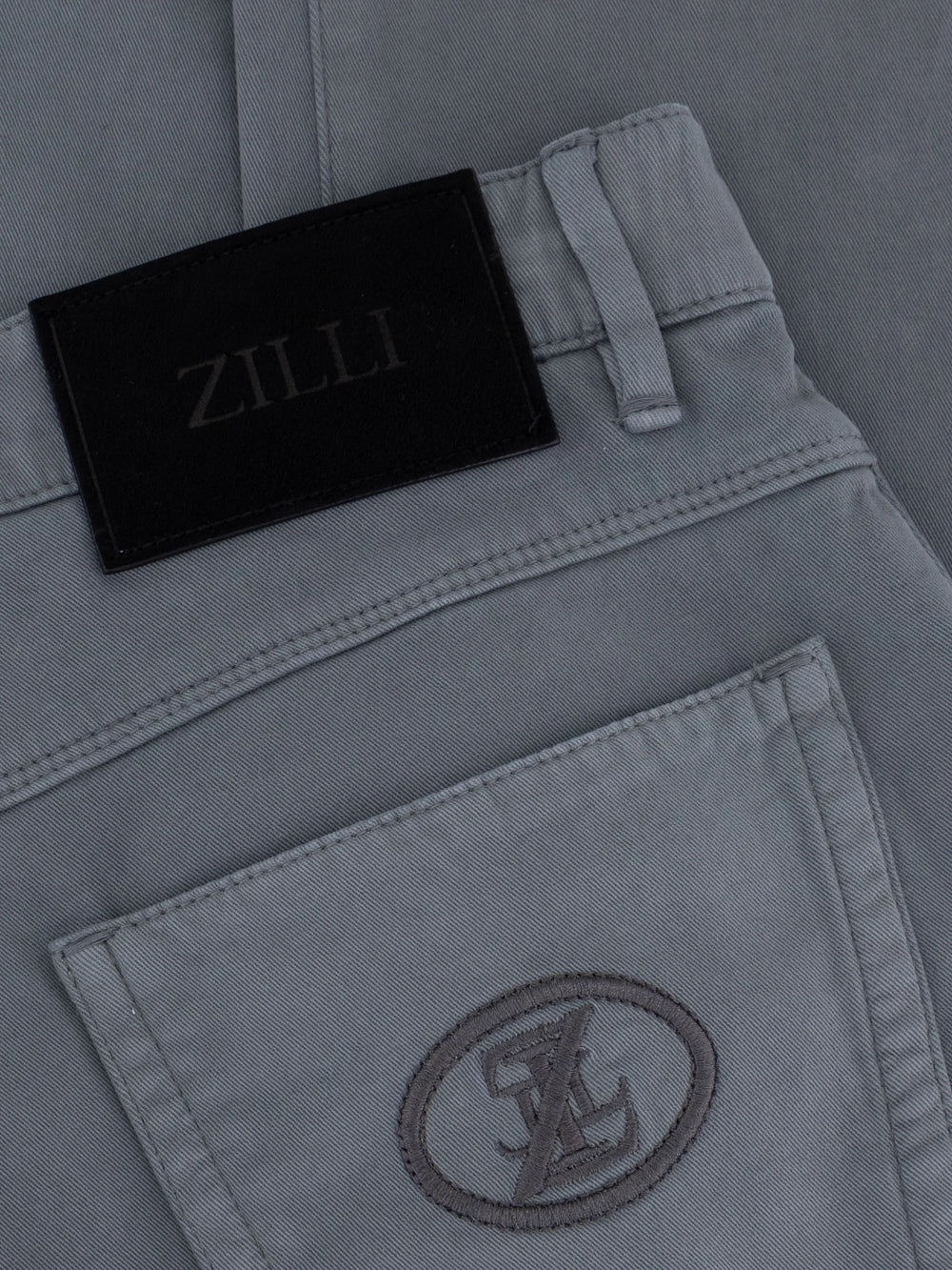 Denim Jean with ZILLI Embroidered Back Pocket - Dark Sage