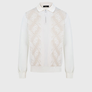 60% Wool 40% Silk Polo Sweater - Blond Fawn