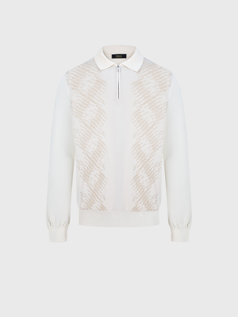 60% Wool 40% Silk Polo Sweater - Blond Fawn