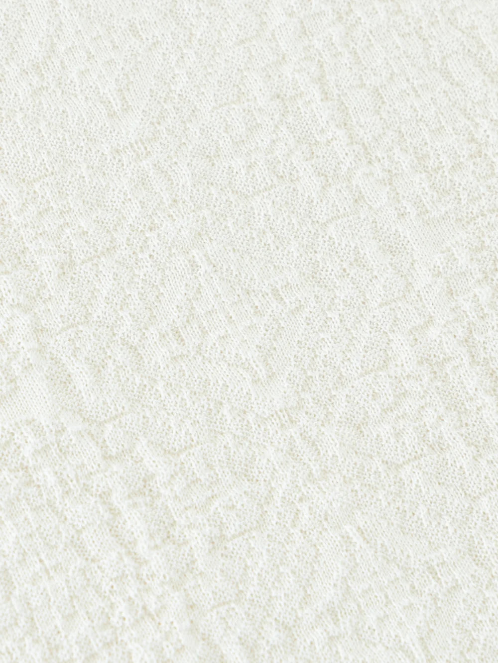 Wool-Silk Polo Half-Zip Pebbled Knit – Blond Fawn