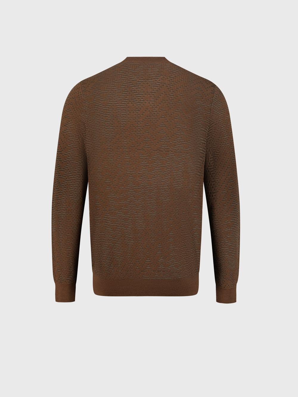 Chevron Patterned Pullover - Wiskey