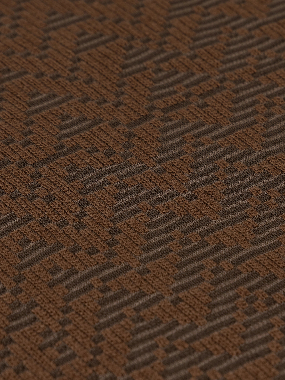 Chevron Patterned Pullover - Wiskey