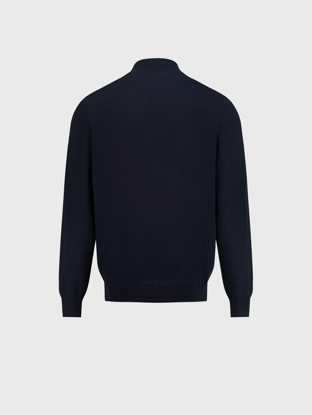 Zip-up Diagonal Stitched Cardigan - Dark Navy