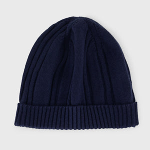 Ribbed Beanie - Dark Navy