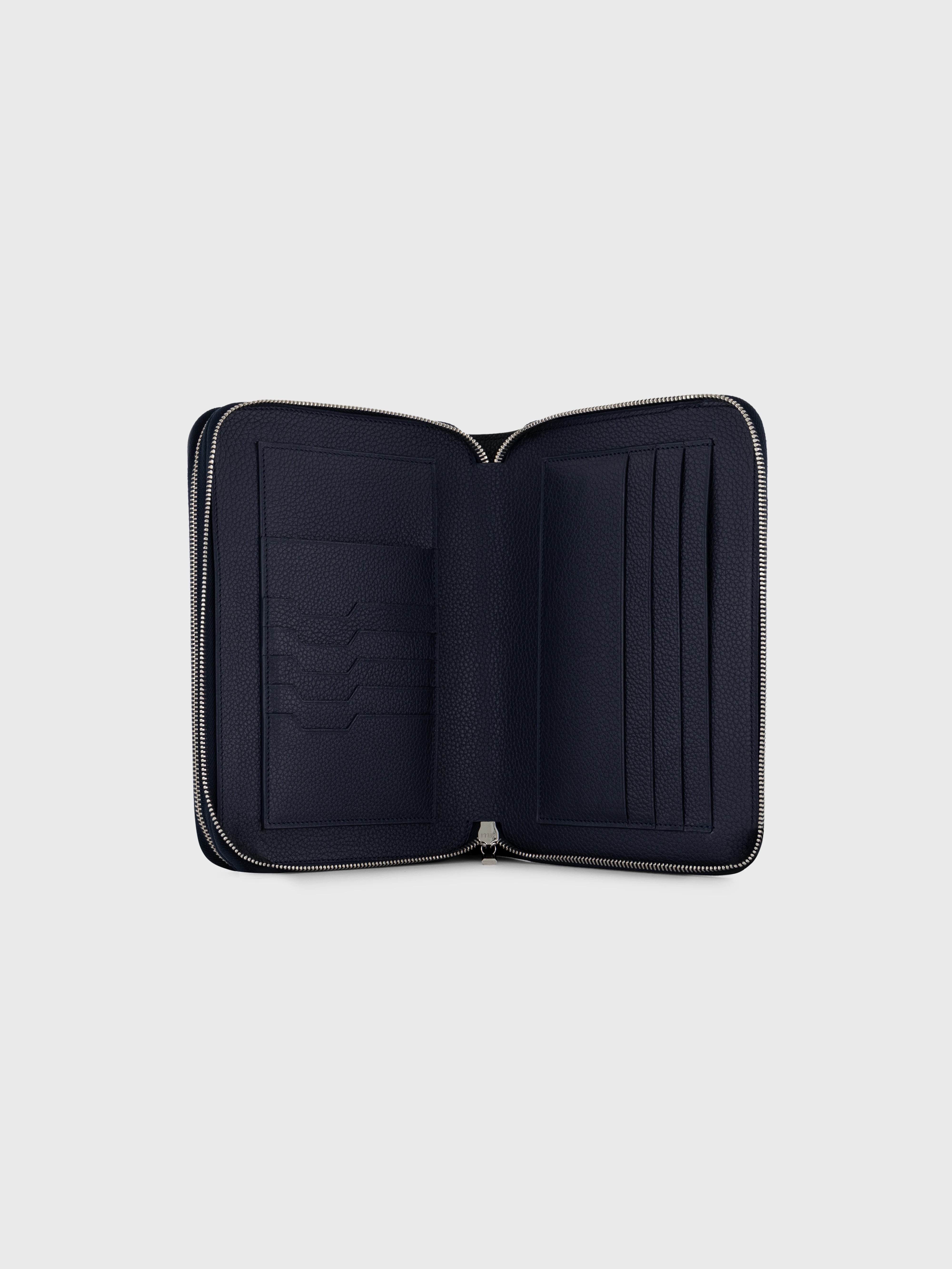 Monochrome Handled Clutch Bag - Dark Navy