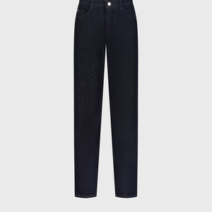 ZILLI Suede Patch Denim - Blue Navy