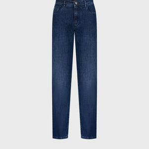 ZILLI Suede Patch Denim - Blue Jeans