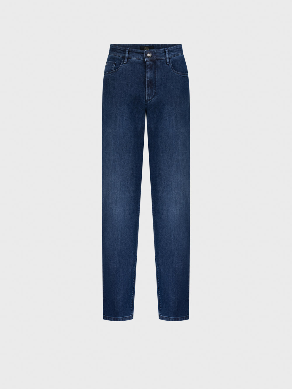 ZILLI Suede Patch Denim - Blue Jeans