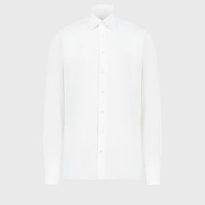 قميص قطني رسمي - أبيض