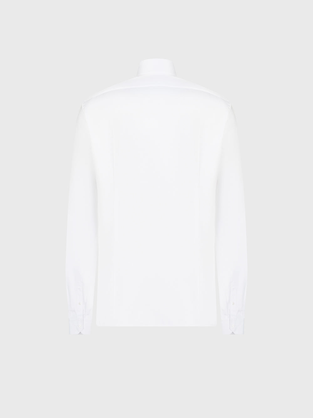 قميص رسمي بياقة مزدوجة الخياطة - أبيض