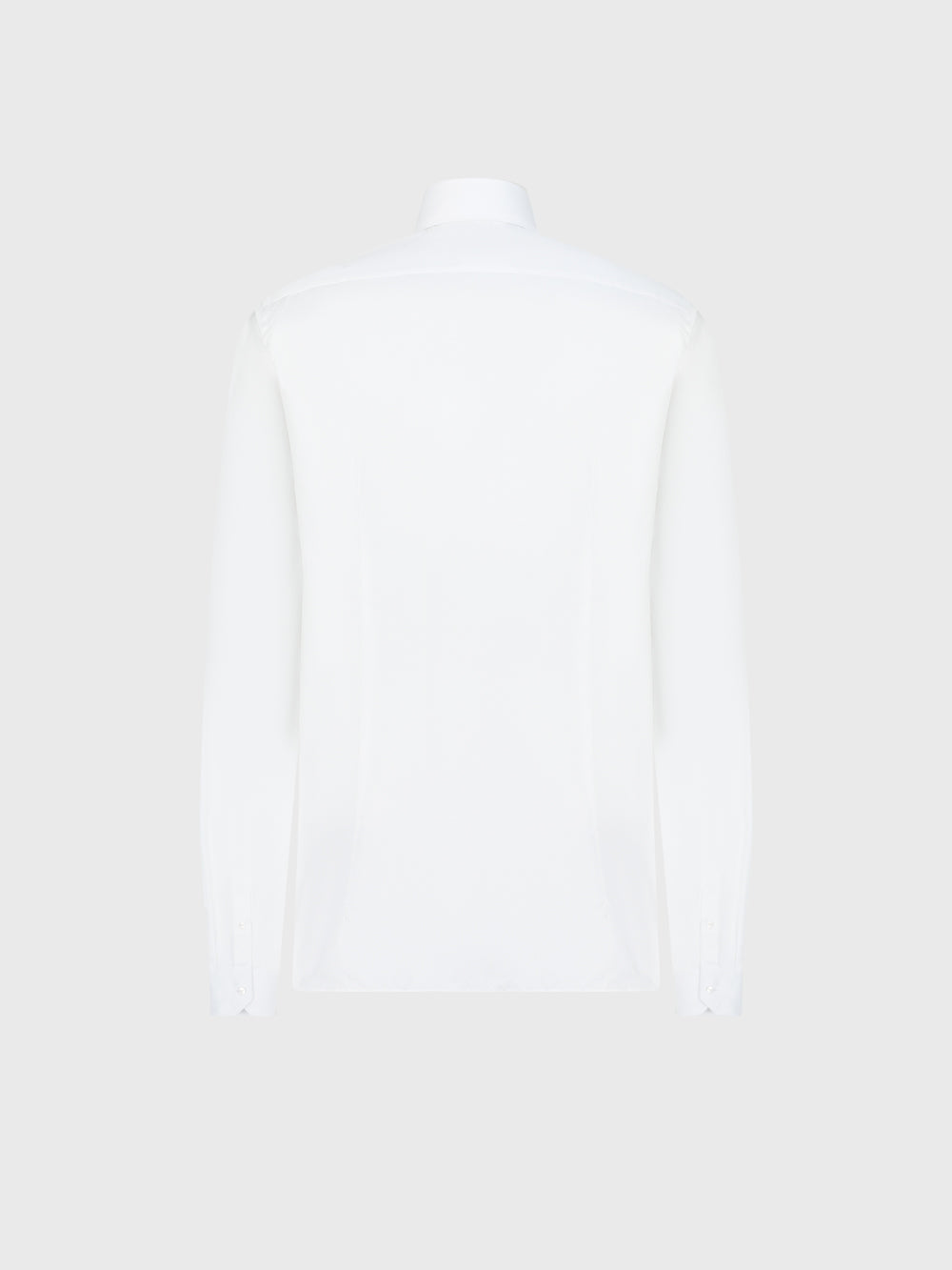 纯色正装衬衫 - 白色