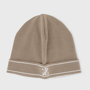 70% Wool 30% Silk Beanie - Cappuccino