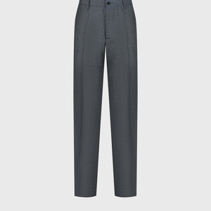 100% Wool Formal Trousers - Soft Grey
