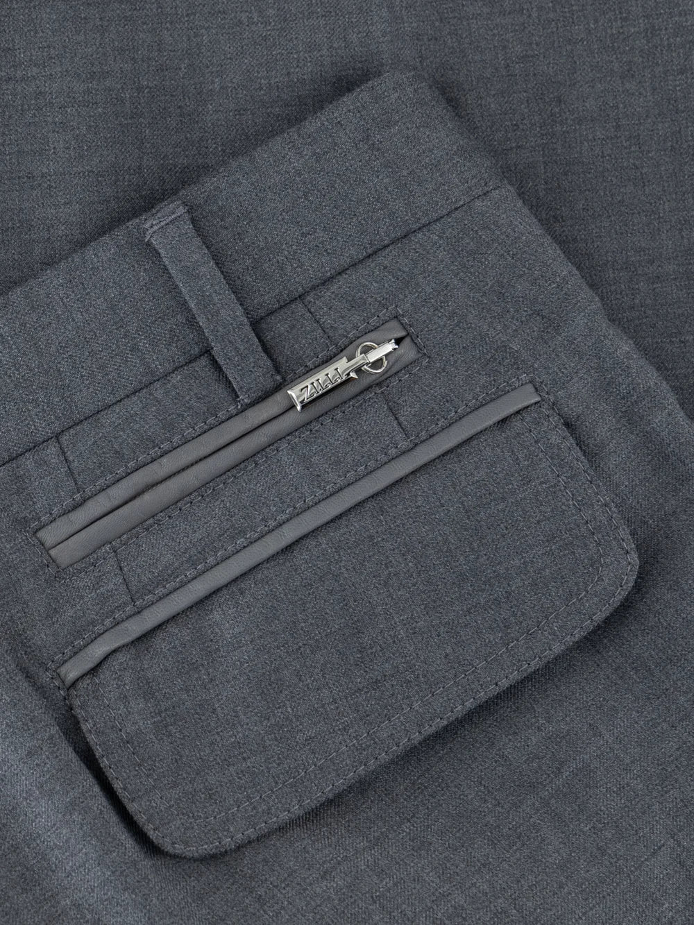 100% Wool Formal Trousers - Soft Grey