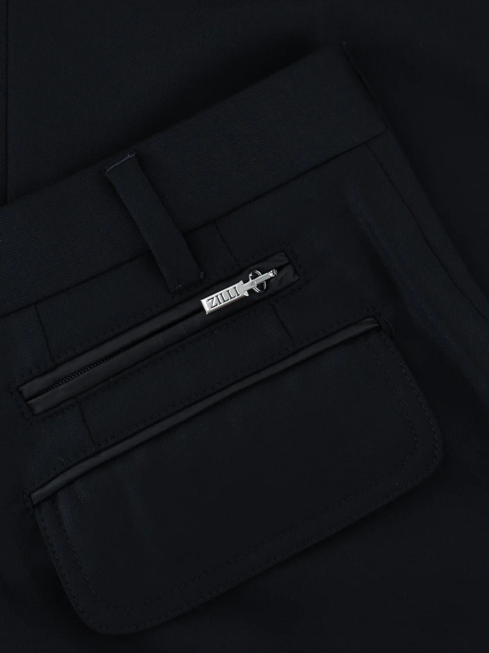 100% Wool Formal Trousers - Dark Navy