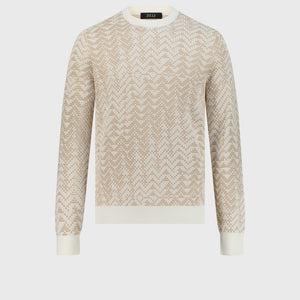 Пуловер с шевронным узором - Blond Fawn