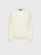 Cotton Wool-Silk Pullover Sweatshirt - Natural White