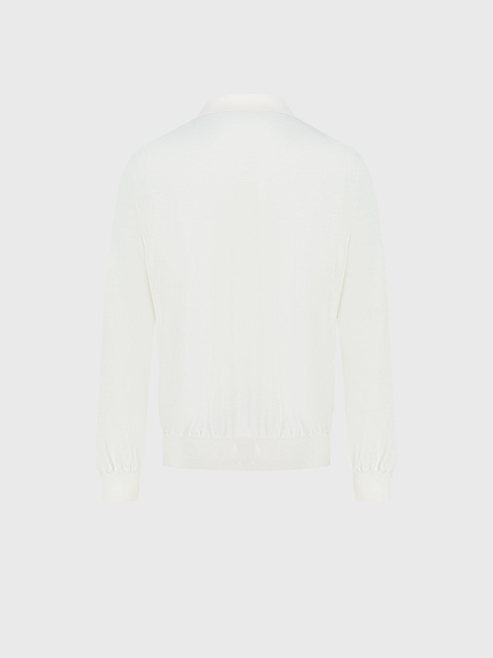 Angled Panel Polo Half-Zip Knit with Crocodile Leather Trim – Blond Fawn