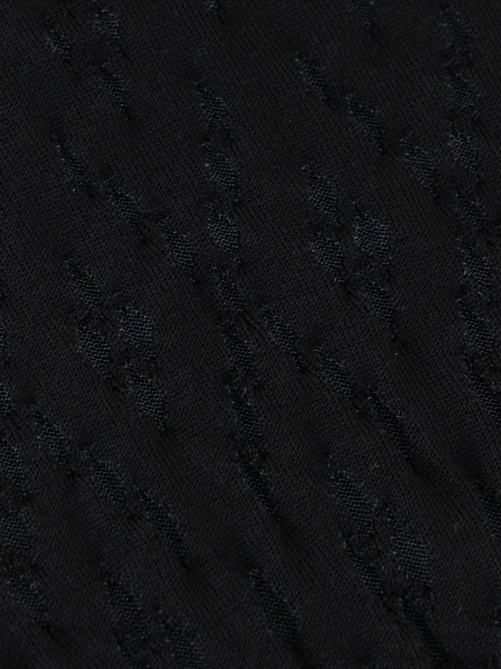 Speckled Half-Zip Knit with Crocodile Leather Trim – Black