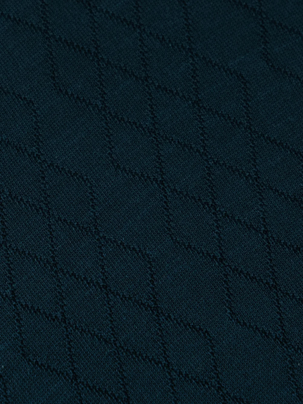 100% Silk Half-Zip Knit with Crocodile Leather Trim – Dark Navy