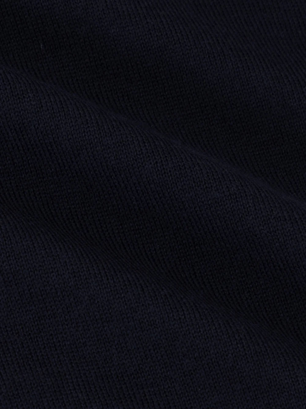 100% Wool Polo Half-Zip Knit – Dark Navy
