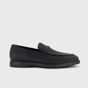 Slip-On Leather Sneakers - Black