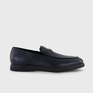 Deerskin Leather Loafers – Blue Navy