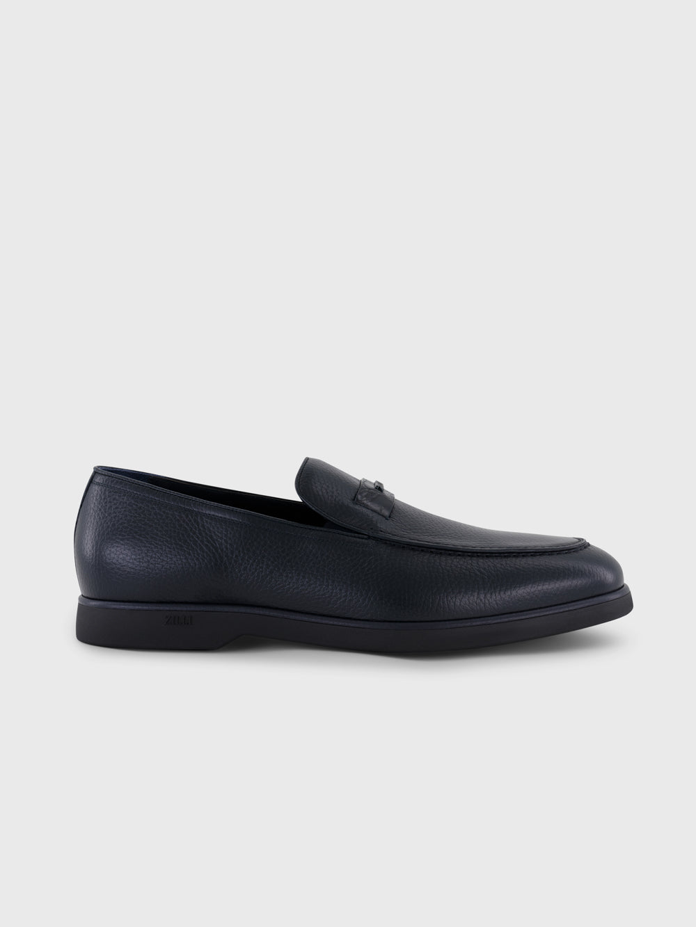 Slip-On Leather Sneakers - Blue Navy