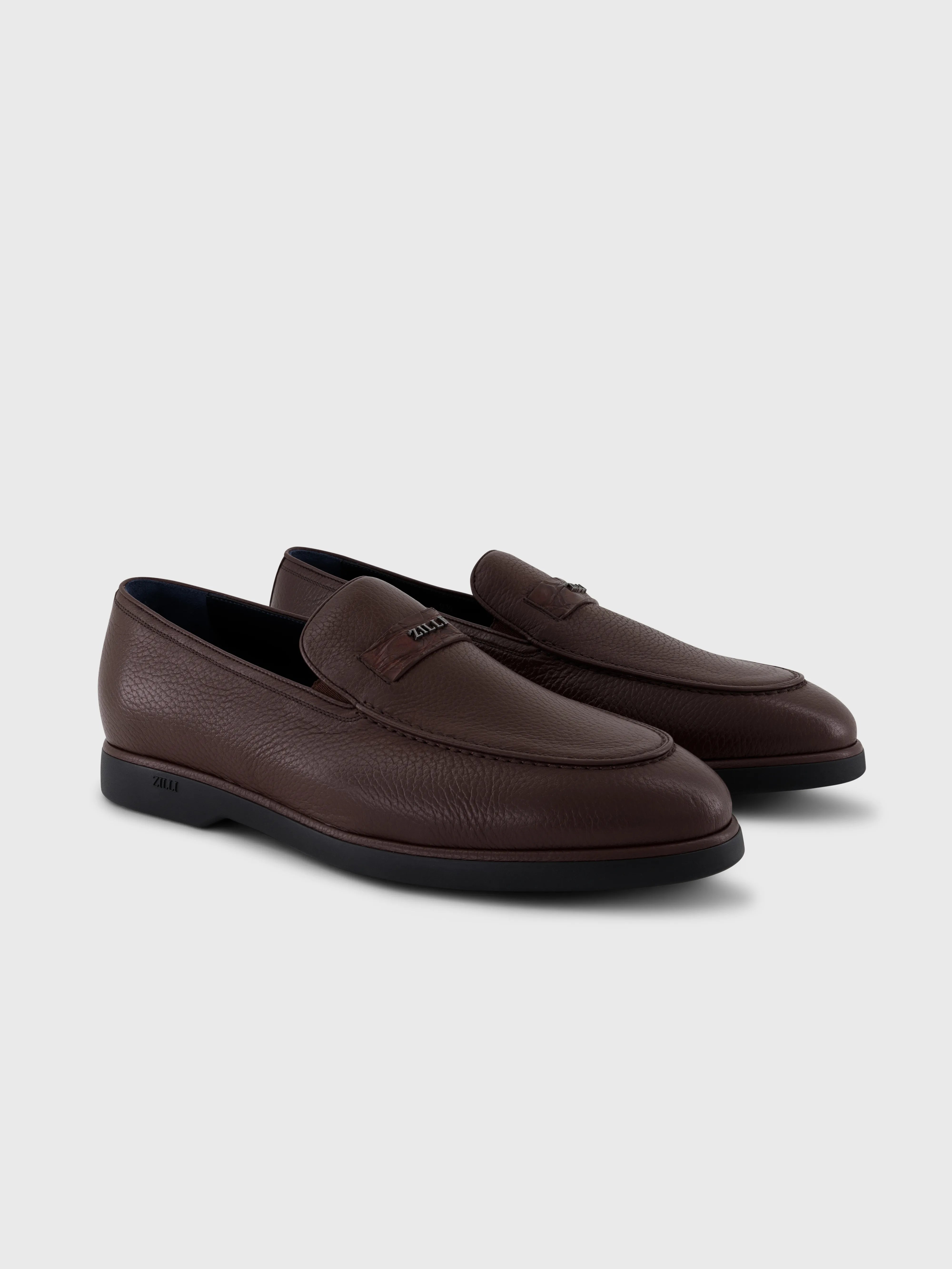 Deerskin Leather Loafers – Coffee