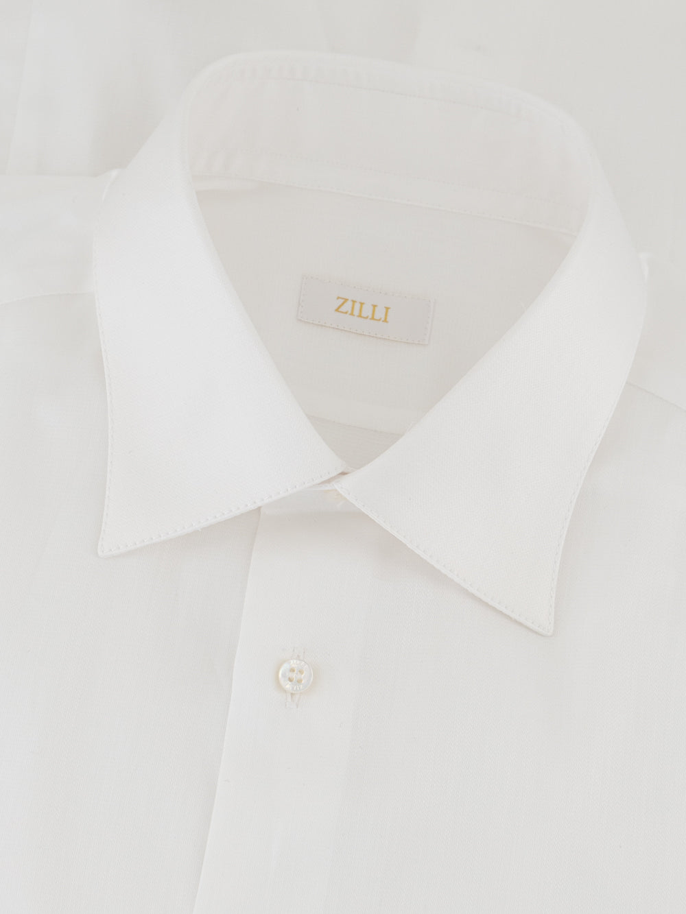Herringbone Patterned Shirt - White