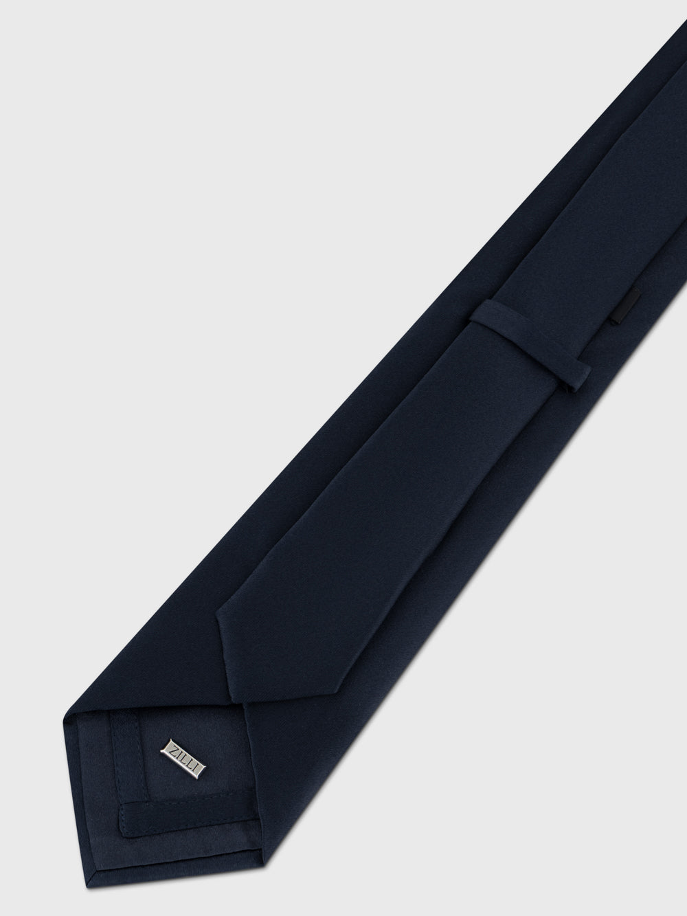 100% Silk Plain Tie - Dark Navy