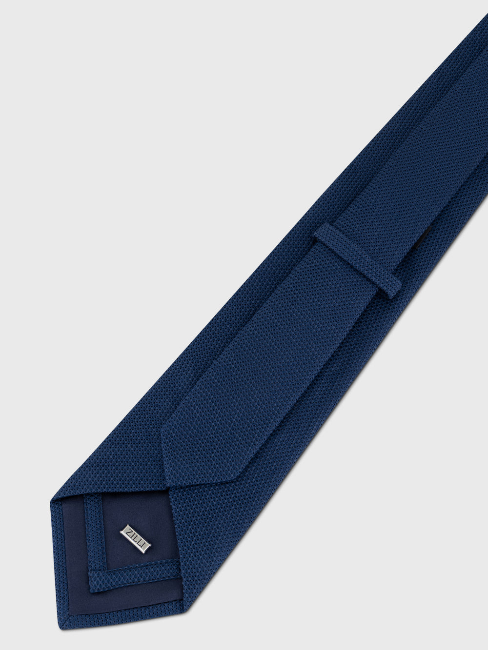 100% Silk Knitted Tie - Smoke Blue